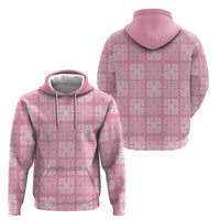 Pink Palaka Quilt Hawaii Hoodie Traditional Hawaii-plaid Pattern - Polynesian Pride