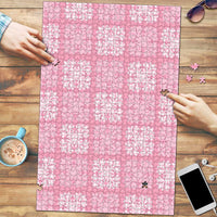 Pink Palaka Quilt Hawaii Puzzle Traditional Hawaii-plaid Pattern - Polynesian Pride