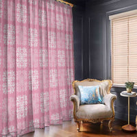 Pink Palaka Quilt Hawaii Window Curtain Traditional Hawaii-plaid Pattern LT14 - Polynesian Pride