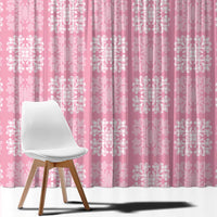 Pink Palaka Quilt Hawaii Window Curtain Traditional Hawaii-plaid Pattern LT14 - Polynesian Pride