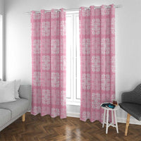 Pink Palaka Quilt Hawaii Window Curtain Traditional Hawaii-plaid Pattern LT14 With Grommets Pink - Polynesian Pride