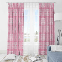 Pink Palaka Quilt Hawaii Window Curtain Traditional Hawaii-plaid Pattern LT14 - Polynesian Pride