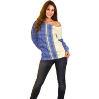 Mabuhay Philippines Festival Off Shoulder Sweater Yakan Modern Filipiniana Inspired LT14 - Polynesian Pride
