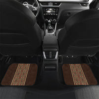 Mabuhay Philippines Festival Car Mats Tnalak Modern Filipiniana Inspired LT14 Set 2pcs - Back Brown - Polynesian Pride
