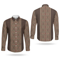 Mabuhay Philippines Festival Couples Matching Long Sleeve Bodycon Dress and Long Sleeve Button Shirt Tnalak Modern Filipiniana Inspired LT14 - Polynesian Pride
