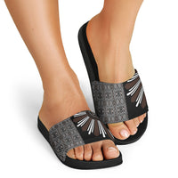 Mabuhay Philippines Festival Slide Sandals Araw Tnalak Modern Filipiniana Inspired LT14 - Polynesian Pride