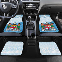 Fiji Day 1970 Car Mats Proud To Be A Fijian Tapa Pattern LT14 Set 4pcs Blue - Polynesian Pride