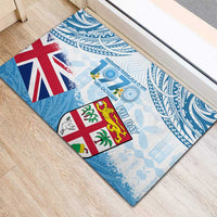 Fiji Day 1970 Rubber Doormat Proud To Be A Fijian Tapa Pattern LT14 - Polynesian Pride