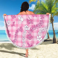 Alaka Aloha Hawaii Beach Blanket Plumeria Lei With Palaka Motif LT14 - Polynesian Pride