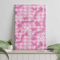 Alaka Aloha Hawaii Canvas Wall Art Plumeria Lei With Palaka Motif LT14 - Polynesian Pride