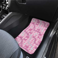 Alaka Aloha Hawaii Car Mats Plumeria Lei With Palaka Motif - Polynesian Pride