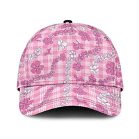 Alaka Aloha Hawaii Classic Cap Plumeria Lei With Palaka Motif LT14 Universal Fit Pink - Polynesian Pride