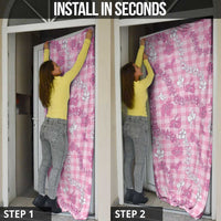 Alaka Aloha Hawaii Door Cover Plumeria Lei With Palaka Motif - Polynesian Pride