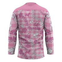 Alaka Aloha Hawaii Hockey Jersey Plumeria Lei With Palaka Motif LT14 - Polynesian Pride