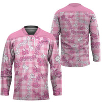 Alaka Aloha Hawaii Hockey Jersey Plumeria Lei With Palaka Motif LT14 - Polynesian Pride