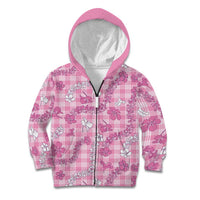 Alaka Aloha Hawaii Kid Hoodie Plumeria Lei With Palaka Motif - Polynesian Pride