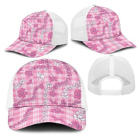Alaka Aloha Hawaii Mesh Trucker Cap Plumeria Lei With Palaka Motif LT14 - Polynesian Pride