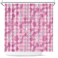 Alaka Aloha Hawaii Shower Curtain Plumeria Lei With Palaka Motif - Polynesian Pride