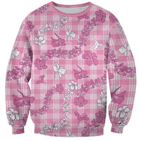 Alaka Aloha Hawaii Sweatshirt Plumeria Lei With Palaka Motif - Polynesian Pride