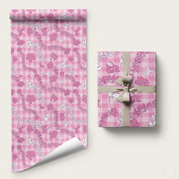 Alaka Aloha Hawaii Wrapping Paper Plumeria Lei With Palaka Motif - Polynesian Pride