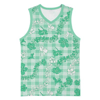 Omaomao Aloha Hawaii Basketball Jersey Plumeria Lei With Palaka Motif - Polynesian Pride