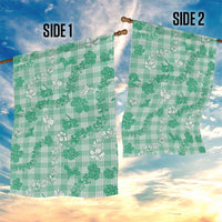 Omaomao Aloha Hawaii Garden Flag Plumeria Lei With Palaka Motif - Polynesian Pride