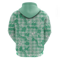 Omaomao Aloha Hawaii Hoodie Plumeria Lei With Palaka Motif - Polynesian Pride