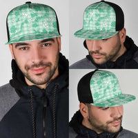 Omaomao Aloha Hawaii Mesh Trucker Cap Plumeria Lei With Palaka Motif LT14 - Polynesian Pride