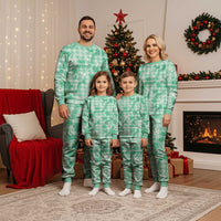 Omaomao Aloha Hawaii Christmas Pajama Set Plumeria Lei With Palaka Motif LT14 - Polynesian Pride