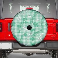 Omaomao Aloha Hawaii Spare Tire Cover Plumeria Lei With Palaka Motif - Polynesian Pride