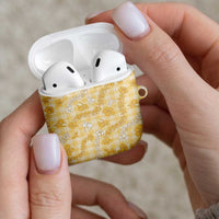 Melemele Aloha Hawaii AirPods Case Plumeria Lei With Palaka Motif LT14 - Polynesian Pride