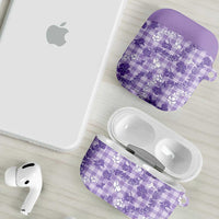 Poni Aloha Hawaii AirPods Case Plumeria Lei With Palaka Motif LT14 - Polynesian Pride