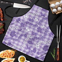 Poni Aloha Hawaii Apron Plumeria Lei With Palaka Motif - Polynesian Pride
