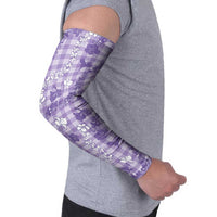 Poni Aloha Hawaii Arm Sleeves Plumeria Lei With Palaka Motif - Polynesian Pride