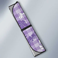 Poni Aloha Hawaii Auto Sun Shade Plumeria Lei With Palaka Motif - Polynesian Pride