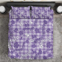 Poni Aloha Hawaii Bedding Set Plumeria Lei With Palaka Motif - Polynesian Pride