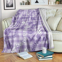 Poni Aloha Hawaii Blanket Plumeria Lei With Palaka Motif - Polynesian Pride