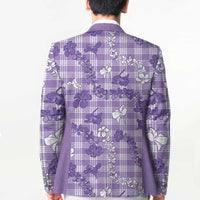 Poni Aloha Hawaii Blazer Plumeria Lei With Palaka Motif - Polynesian Pride
