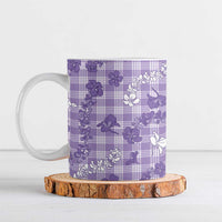 Poni Aloha Hawaii Ceramic Mug Plumeria Lei With Palaka Motif - Polynesian Pride