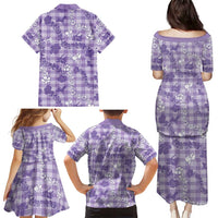 Poni Aloha Hawaii Family Matching Puletasi and Hawaiian Shirt Plumeria Lei With Palaka Motif - Polynesian Pride