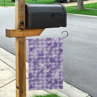 Poni Aloha Hawaii Garden Flag Plumeria Lei With Palaka Motif - Polynesian Pride