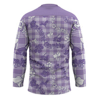 Poni Aloha Hawaii Hockey Jersey Plumeria Lei With Palaka Motif LT14 - Polynesian Pride