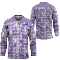 Poni Aloha Hawaii Hockey Jersey Plumeria Lei With Palaka Motif LT14 - Polynesian Pride