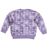 Poni Aloha Hawaii Kid Ugly Christmas Sweater Plumeria Lei With Palaka Motif - Polynesian Pride