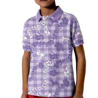 Poni Aloha Hawaii Kid Polo Shirt Plumeria Lei With Palaka Motif - Polynesian Pride