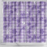 Poni Aloha Hawaii Shower Curtain Plumeria Lei With Palaka Motif - Polynesian Pride