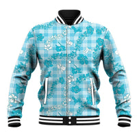 Polu Aloha Hawaii Baseball Jacket Plumeria Lei With Palaka Motif - Polynesian Pride