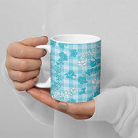 Polu Aloha Hawaii Ceramic Mug Plumeria Lei With Palaka Motif - Polynesian Pride