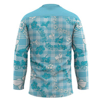 Polu Aloha Hawaii Hockey Jersey Plumeria Lei With Palaka Motif LT14 - Polynesian Pride