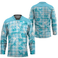Polu Aloha Hawaii Hockey Jersey Plumeria Lei With Palaka Motif LT14 - Polynesian Pride